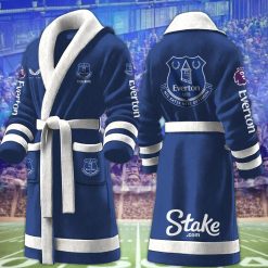 Everton FC Custom Name New Version Fleece Bathrobe