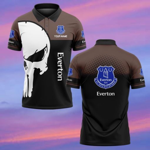 Everton FC Custom Name New Edition Skull Polo Shirt Everton FC Custom Name New Edition Skull Polo Shirt