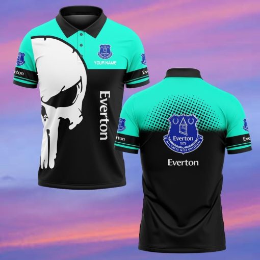 Everton FC Custom Name New Edition Skull Polo Shirt Everton FC Custom Name New Edition Skull Polo Shirt