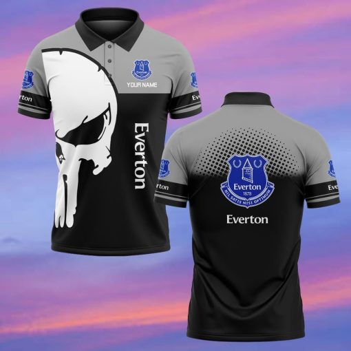 Everton FC Custom Name New Edition Skull Polo Shirt Everton FC Custom Name New Edition Skull Polo Shirt