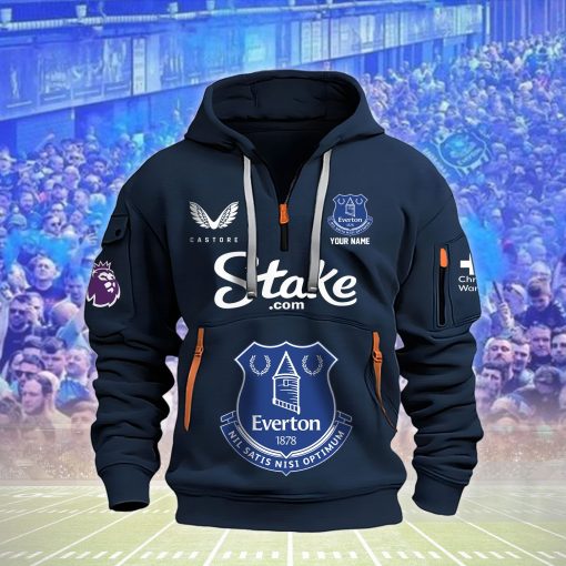 Everton FC Custom Name New Version Quarter Zip Hoodie Everton FC Custom Name New Version Quarter Zip Hoodie