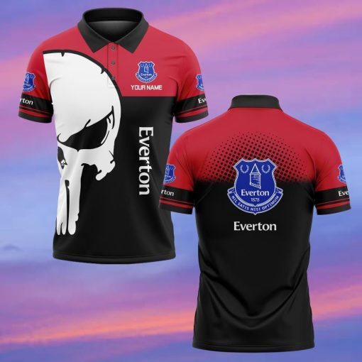 Everton FC Custom Name New Edition Skull Polo Shirt Everton FC Custom Name New Edition Skull Polo Shirt