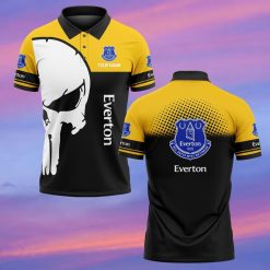 Everton FC Custom Name New Edition Skull Polo Shirt
