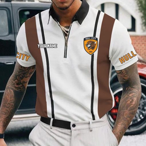 Hull City AFC Custom Name New Version Zipper Polo Shirt Hull City AFC Custom Name New Version Zipper Polo Shirt
