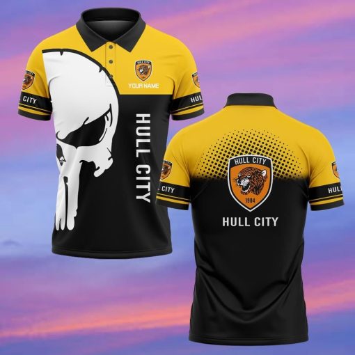 Hull City AFC Custom Name New Edition Skull Polo Shirt Hull City AFC Custom Name New Edition Skull Polo Shirt