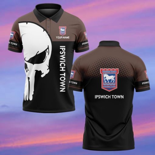 Ipswich Town FC Custom Name New Edition Skull Polo Shirt Ipswich Town FC Custom Name New Edition Skull Polo Shirt