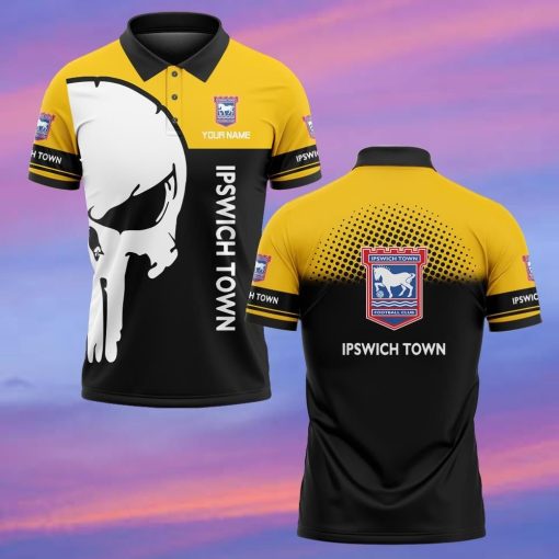 Ipswich Town FC Custom Name New Edition Skull Polo Shirt Ipswich Town FC Custom Name New Edition Skull Polo Shirt