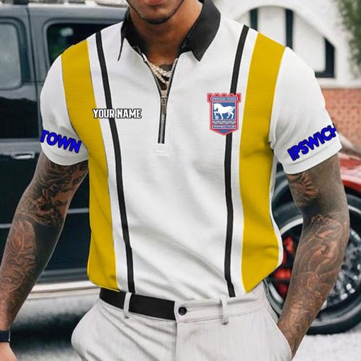 Ipswich Town FC Custom Name New Version Zipper Polo Shirt Ipswich Town FC Custom Name New Version Zipper Polo Shirt