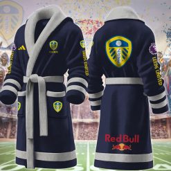 Leeds United Custom Name New Version Fleece Bathrobe