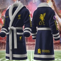 Liverpool FC Custom Name New Version Fleece Bathrobe