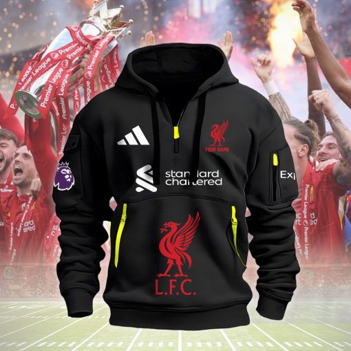 Liverpool FC Custom Name New Version Quarter Zip Hoodie Liverpool FC Custom Name New Version Quarter Zip Hoodie
