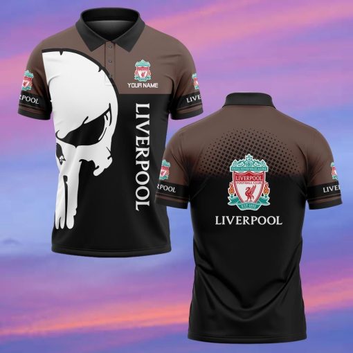 Liverpool FC Custom Name New Edition Skull Polo Shirt Liverpool FC Custom Name New Edition Skull Polo Shirt
