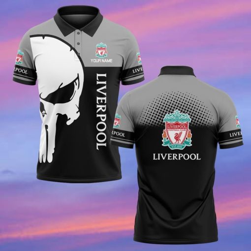 Liverpool FC Custom Name New Edition Skull Polo Shirt Liverpool FC Custom Name New Edition Skull Polo Shirt