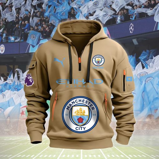 Manchester City Custom Name New Version Quarter Zip Hoodie Manchester City Custom Name New Version Quarter Zip Hoodie