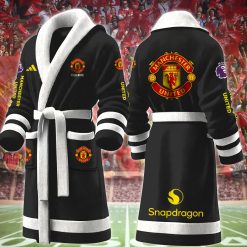 Manchester United Custom Name New Version Fleece Bathrobe