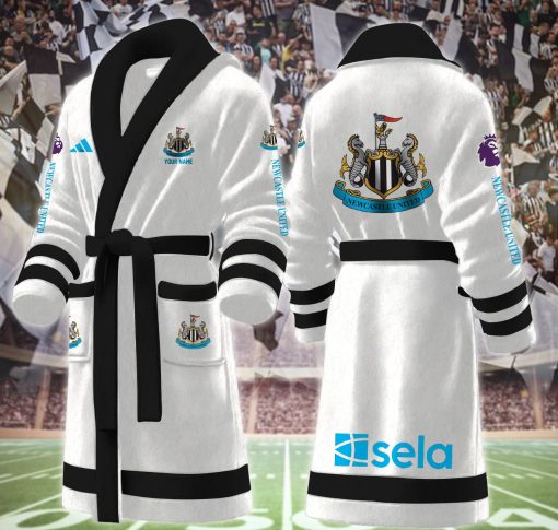 Newcastle United FC Custom Name New Version Fleece Bathrobe