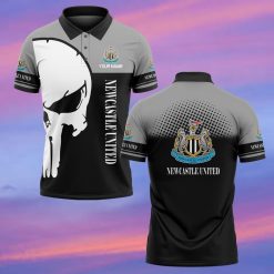 Newcastle United FC Custom Name New Edition Skull Polo Shirt