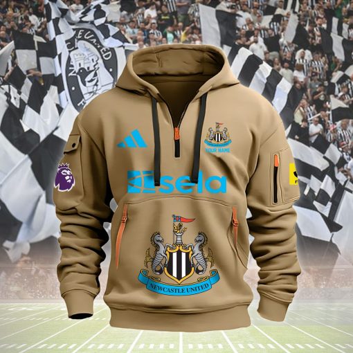 Newcastle United FC Custom Name New Version Quarter Zip Hoodie Newcastle United FC Custom Name New Version Quarter Zip Hoodie