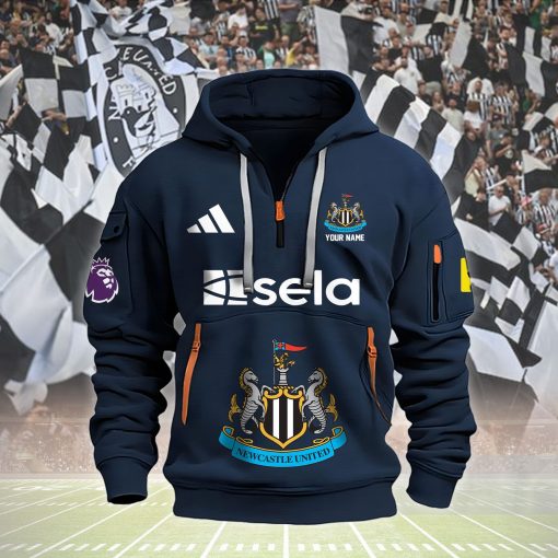 Newcastle United FC Custom Name New Version Quarter Zip Hoodie Newcastle United FC Custom Name New Version Quarter Zip Hoodie