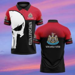 Newcastle United FC Custom Name New Edition Skull Polo Shirt