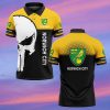 Norwich City FC Custom Name New Edition Skull Polo Shirt