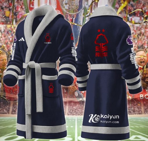 Nottingham Forest FC Custom Name New Version Fleece Bathrobe