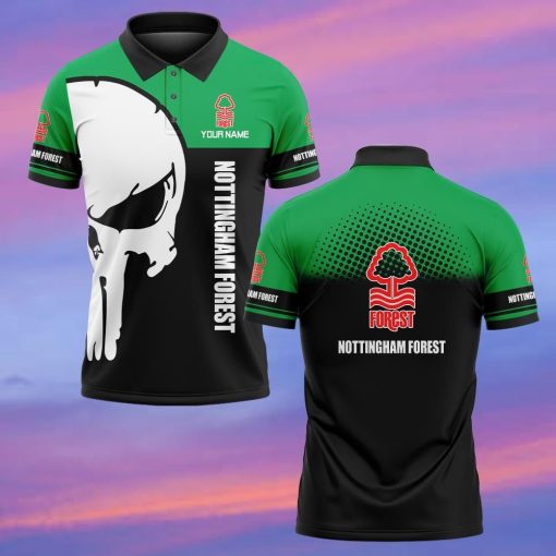 Nottingham Forest FC Custom Name New Edition Skull Polo Shirt Nottingham Forest FC Custom Name New Edition Skull Polo Shirt
