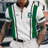 Plymouth Argyle FC Custom Name New Version Zipper Polo Shirt