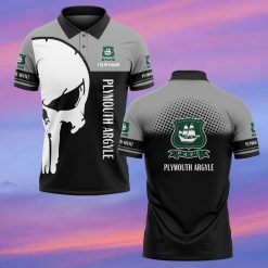 Plymouth Argyle FC Custom Name New Edition Skull Polo Shirt