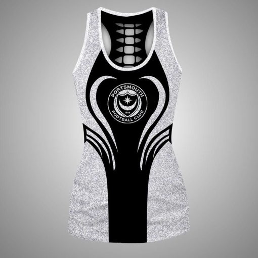 Portsmouth FC Sports Edition Hollow Tank Top and Leggings Portsmouth FC Sports Edition Hollow Tank Top and Leggings