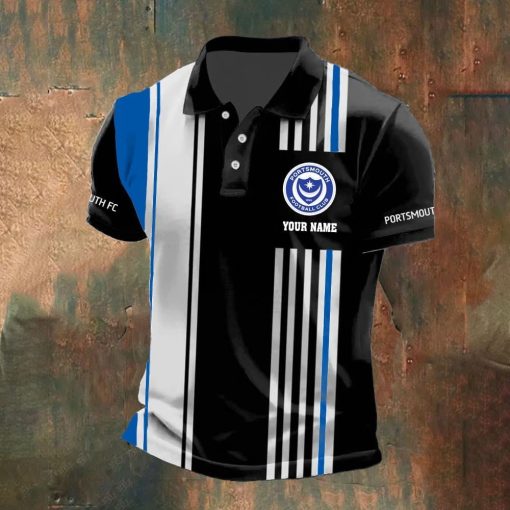 Portsmouth FC Custom Name New Version Polo Shirt