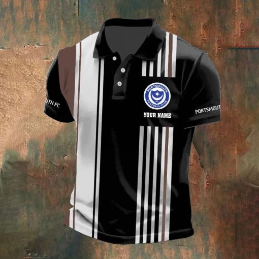 Portsmouth FC Custom Name New Version Polo Shirt