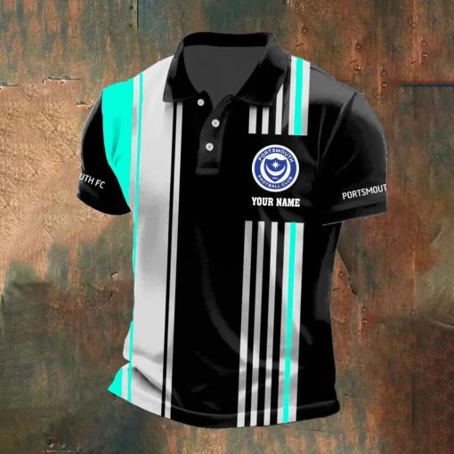 Portsmouth FC Custom Name New Version Polo Shirt