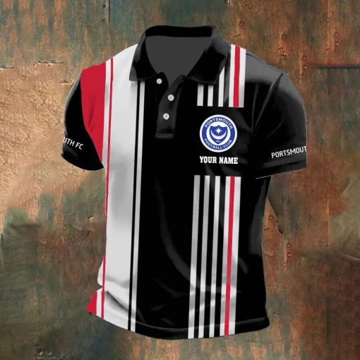 Portsmouth FC Custom Name New Version Polo Shirt