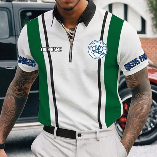 Queens Park Rangers FC Custom Name New Version Zipper Polo Shirt Queens Park Rangers FC Custom Name New Version Zipper Polo Shirt