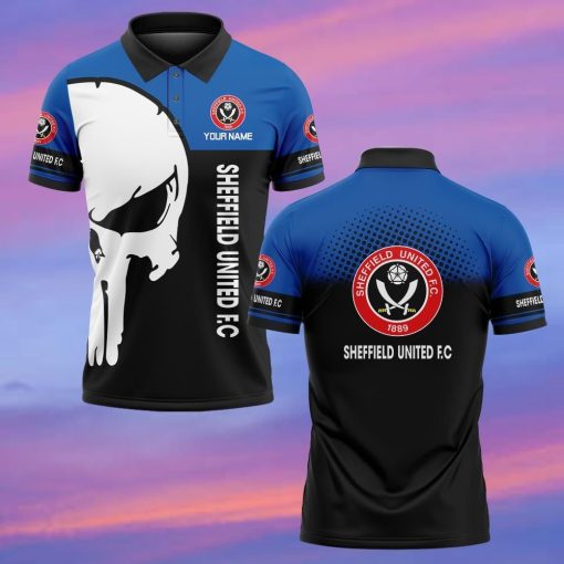 Sheffield United FC Custom Name New Edition Skull Polo Shirt Sheffield United FC Custom Name New Edition Skull Polo Shirt
