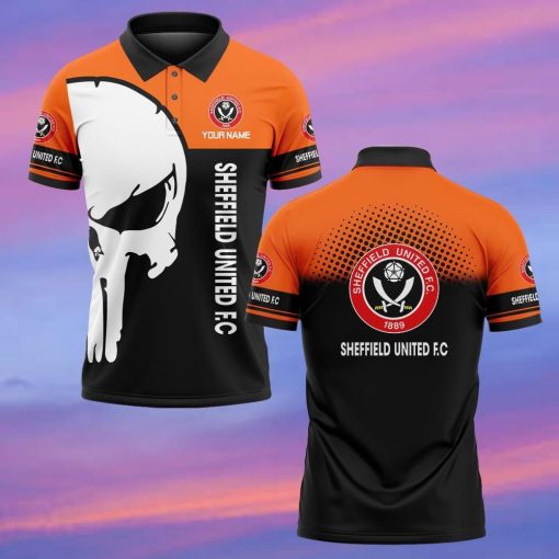 Sheffield United FC Custom Name New Edition Skull Polo Shirt Sheffield United FC Custom Name New Edition Skull Polo Shirt