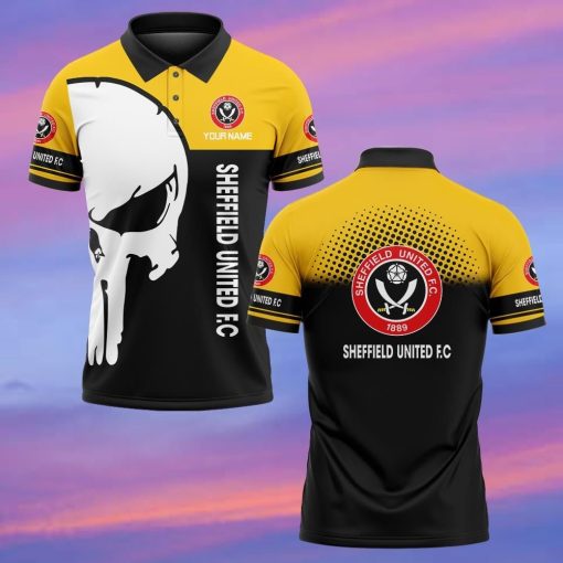 Sheffield United FC Custom Name New Edition Skull Polo Shirt Sheffield United FC Custom Name New Edition Skull Polo Shirt