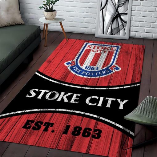 Stoke City FC New Version Floor Rug Stoke City FC New Version Floor Rug