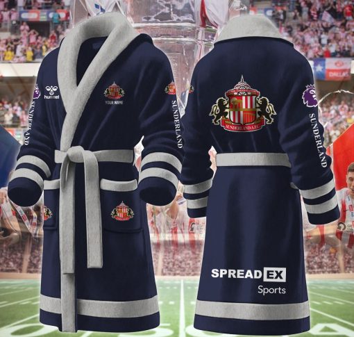 Sunderland AFC Custom Name New Version Fleece Bathrobe