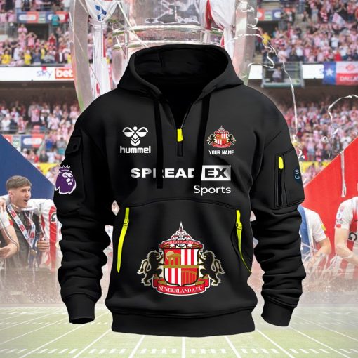 Sunderland AFC Custom Name New Version Quarter Zip Hoodie Sunderland AFC Custom Name New Version Quarter Zip Hoodie