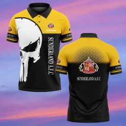 Sunderland AFC Custom Name New Edition Skull Polo Shirt