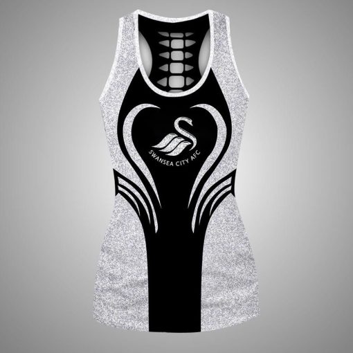 Swansea City AFC Sports Edition Hollow Tank Top and Leggings Swansea City AFC Sports Edition Hollow Tank Top and Leggings