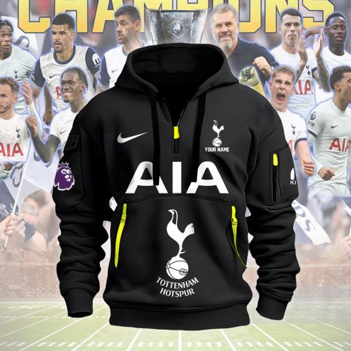 Tottenham Hotspur FC Custom Name New Version Quarter Zip Hoodie Tottenham Hotspur FC Custom Name New Version Quarter Zip Hoodie
