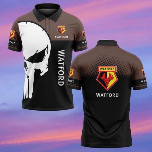Watford FC Custom Name New Edition Skull Polo Shirt Watford FC Custom Name New Edition Skull Polo Shirt