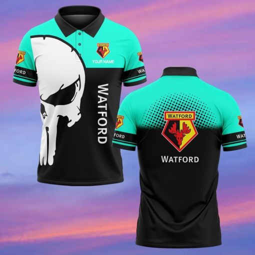 Watford FC Custom Name New Edition Skull Polo Shirt Watford FC Custom Name New Edition Skull Polo Shirt