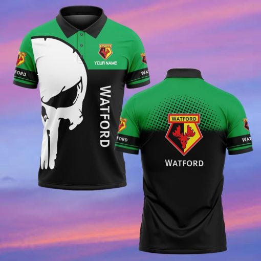 Watford FC Custom Name New Edition Skull Polo Shirt Watford FC Custom Name New Edition Skull Polo Shirt