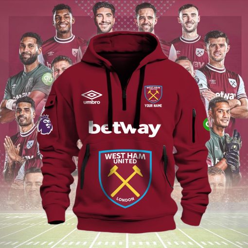 West Ham United FC New Version Quarter Zip Hoodie