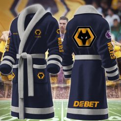 Wolverhampton Wanderers FC Custom Name New Version Fleece Bathrobe