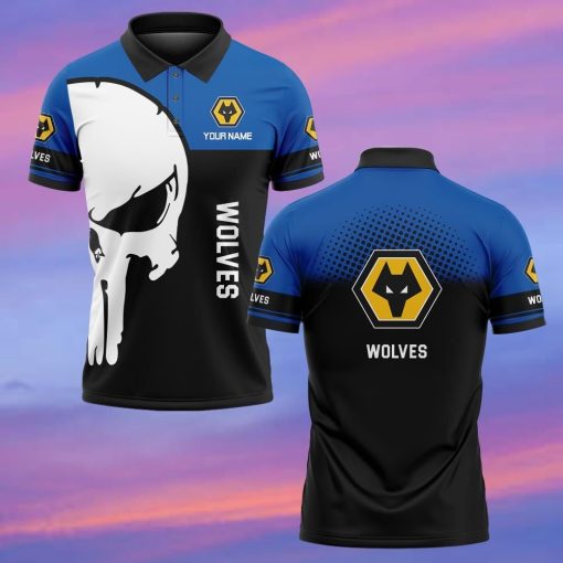 Wolverhampton Wanderers FC Custom Name New Edition Skull Polo Shirt Wolverhampton Wanderers FC Custom Name New Edition Skull Polo Shirt